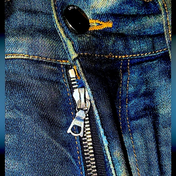 COPY - Brand new W tags Rare ladies AMIRI mx1 medium indigo ankle zipper leathe… - Picture 7 of 17